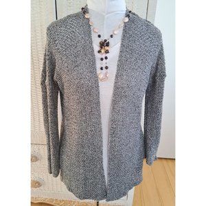 Bershka BSKGirl Cardigan Open Front Open Knit Long Sleeve Gray Size Small